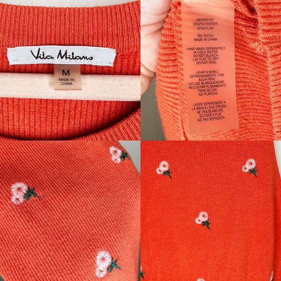 Vila Milano Daisy Floral Embroidered Ribbed Knit Halter Tank Top Bundle Medium - Picture 11 of 16